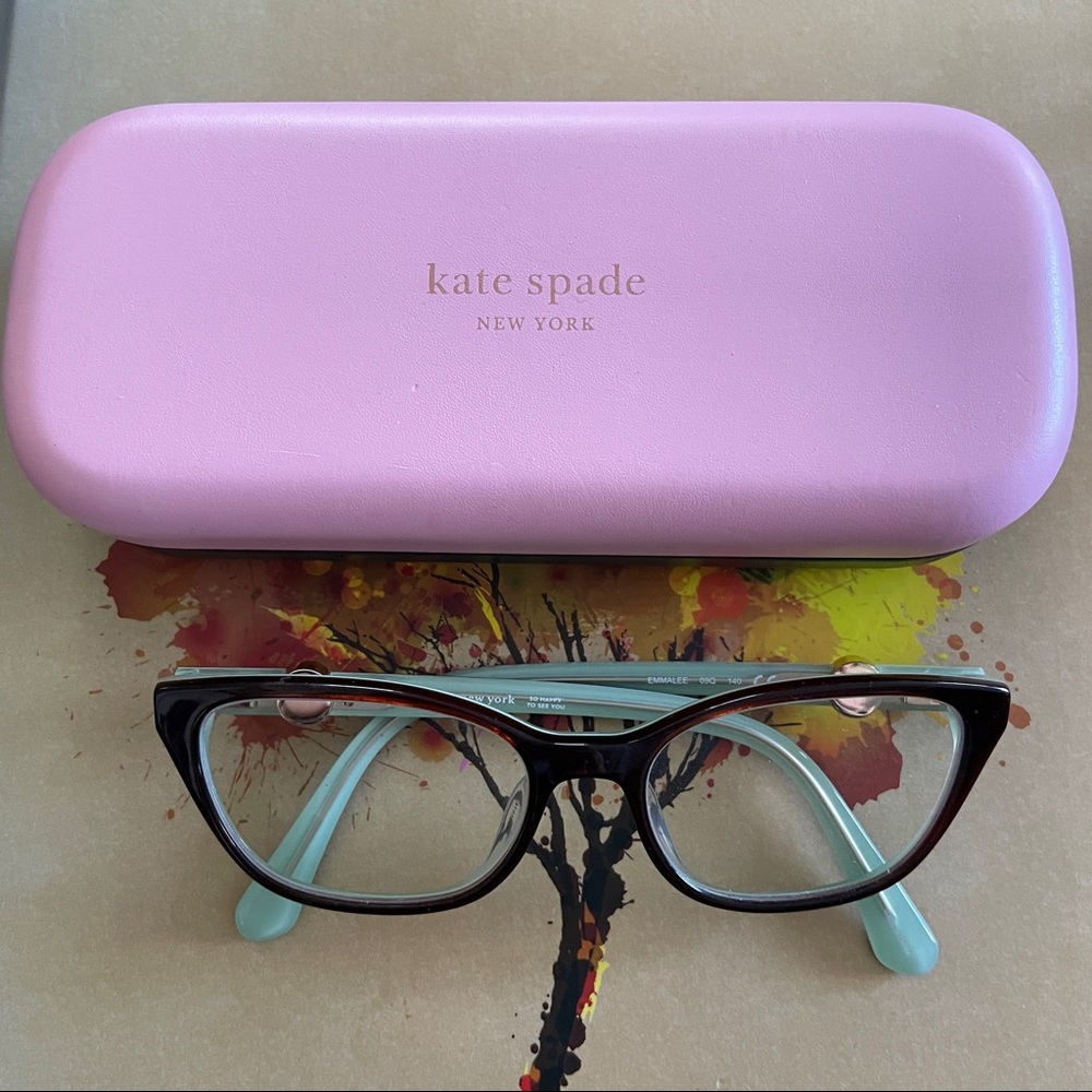 Kate Spade Emmalee glasses like new 51-16-140, tortoiseshell brown, mint inside